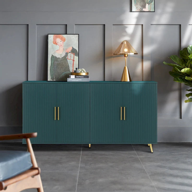 60 TV Stand with Antique Handles, Storage & Adjustable Shelves