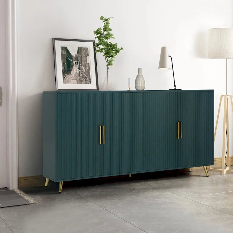 60 TV Stand with Antique Handles, Storage & Adjustable Shelves