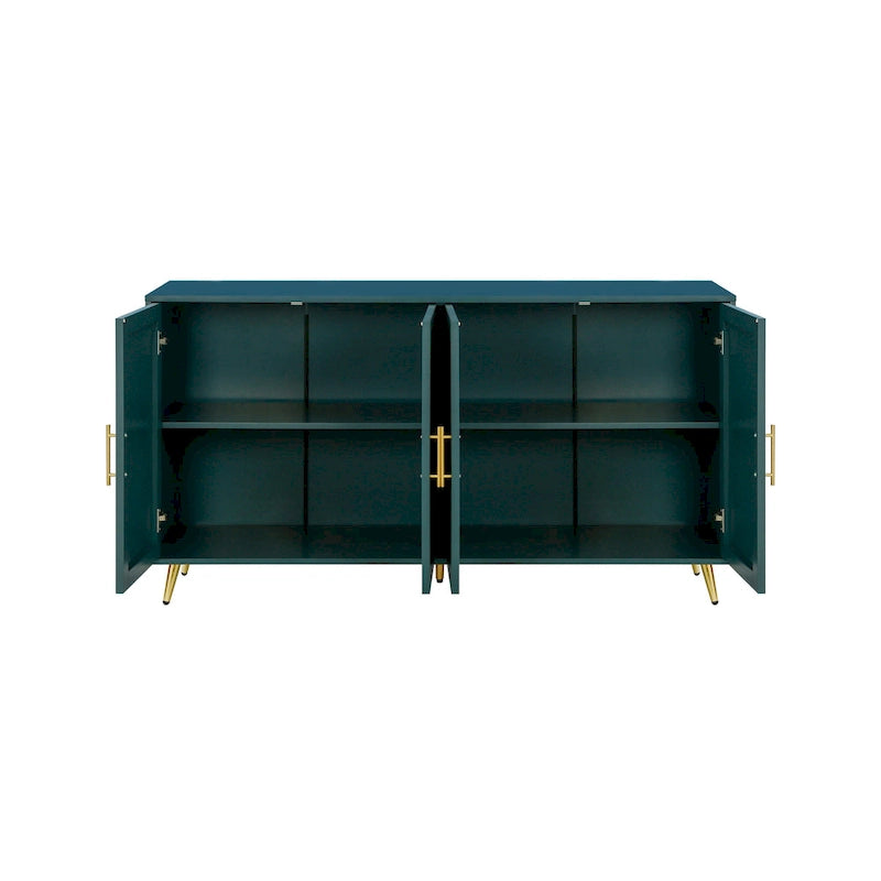 60 TV Stand with Antique Handles, Storage & Adjustable Shelves