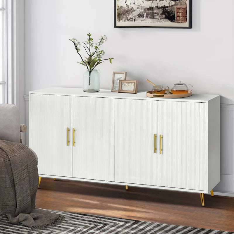 60 TV Stand with Antique Handles, Storage & Adjustable Shelves