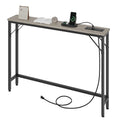 5.9" Narrow Sofa Table with Outlets