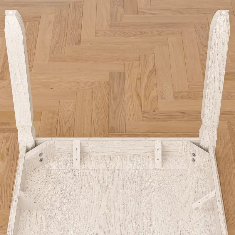 Grey Solid Wood Dining Table with Square Legs, Farmhouse Style