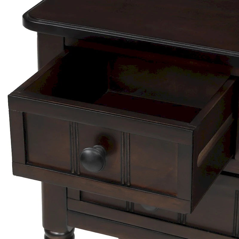 3-Drawer Console Table with Bottom Shelf
