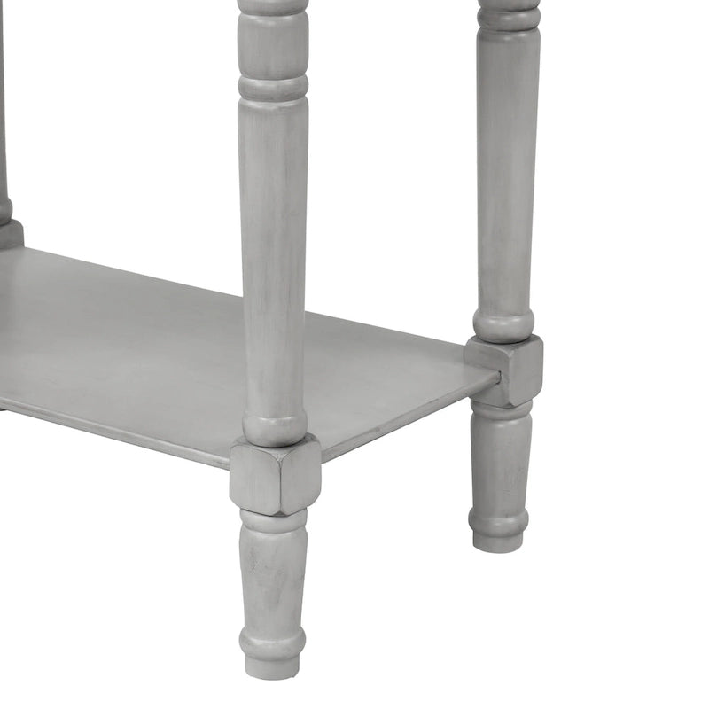 3-Drawer Console Table with Bottom Shelf