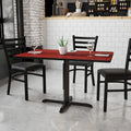 30" x 48" Rectangular Laminate Table Top with X-Base
