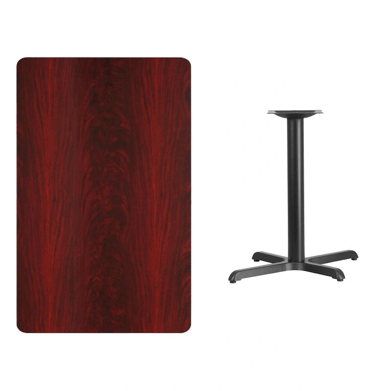 30" x 48" Rectangular Laminate Table Top with X-Base