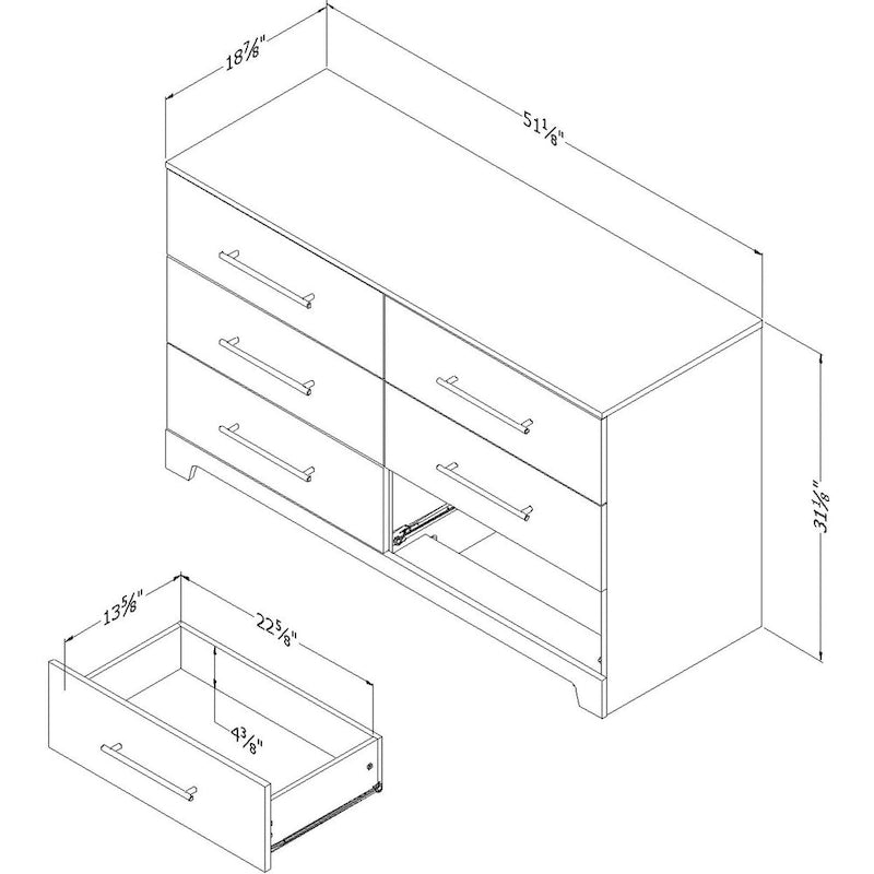 6-Drawer Double Dresser