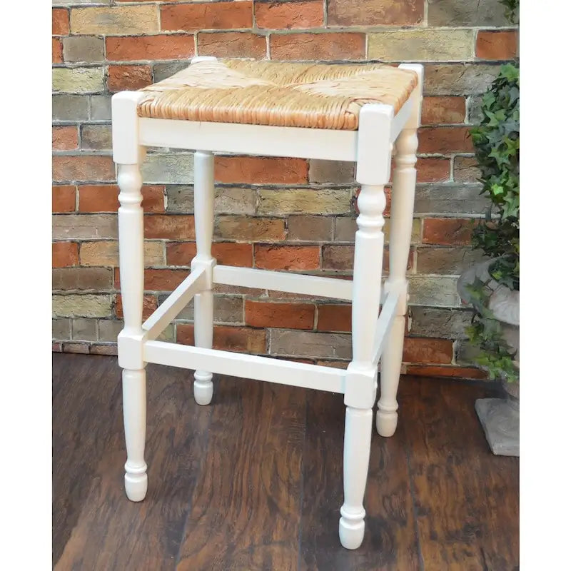 30 inch Antique White Bar Stool