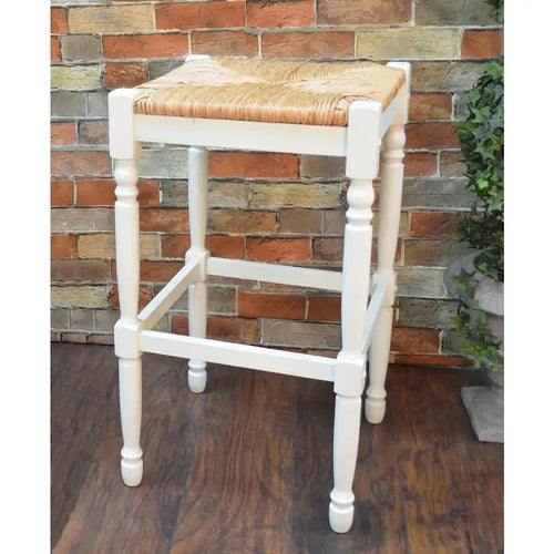 30 inch Antique White Bar Stool