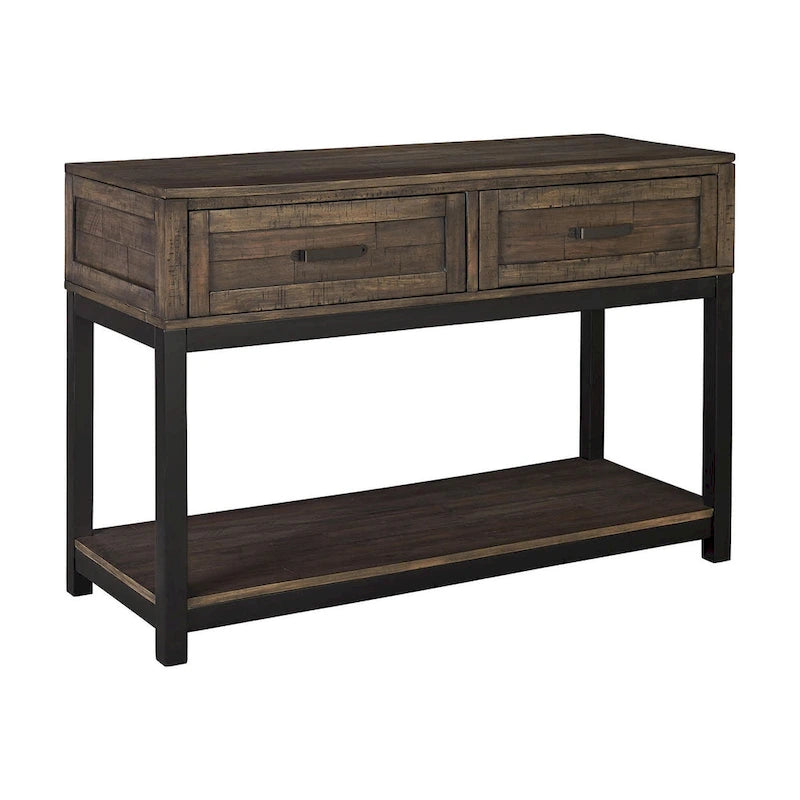 Casual Sofa Table in Grayish Brown