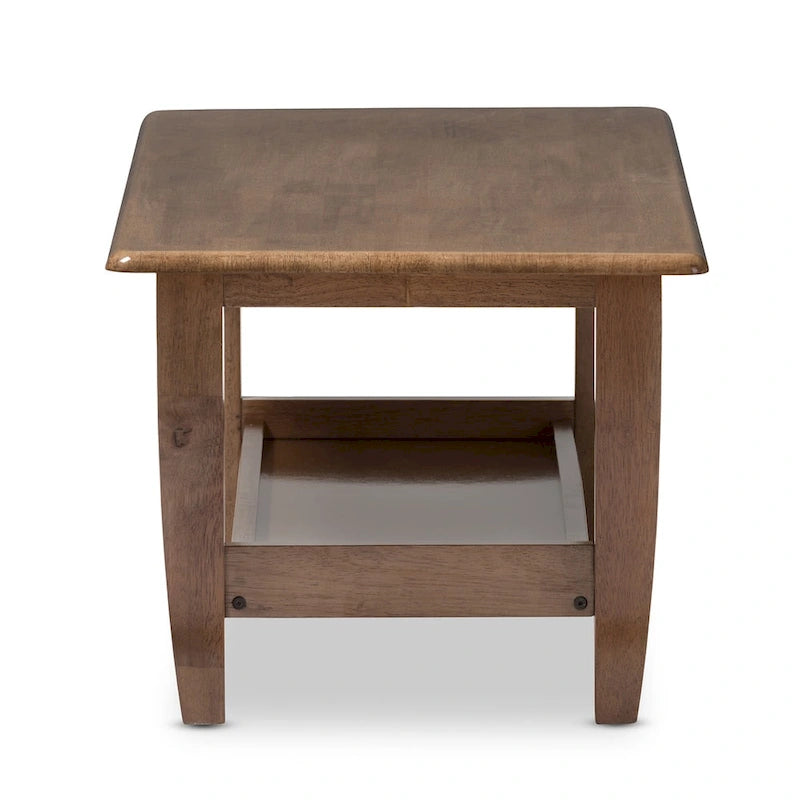 Mid-Century Modern Walnut Finished Wood Coffee Table
