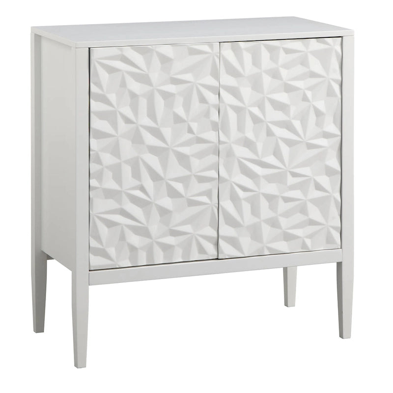 2-Door Cabinet with Geometric Accent