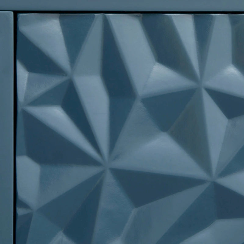 2-Door Cabinet with Geometric Accent