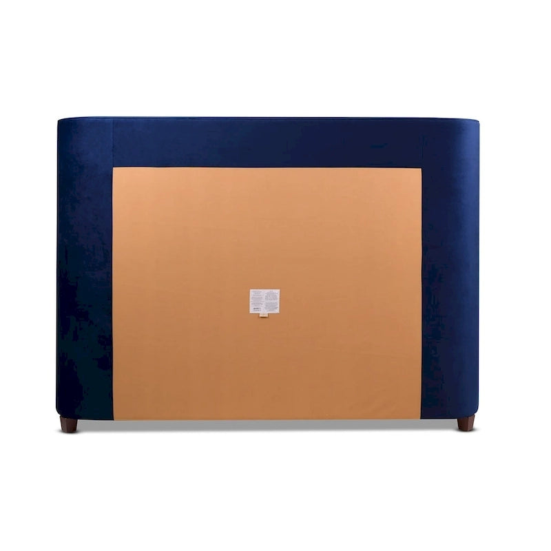 Velvet Upholstered Tufted Sheltered Panel Bed Set