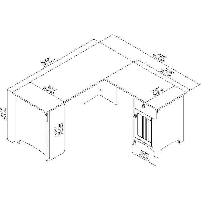 L-Shaped Storage Desk
