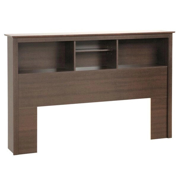 Espresso Full/Queen Bookcase Headboard