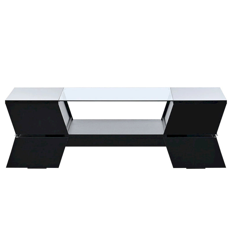 Geometric Style Cocktail Table with Great Storage Capacity
