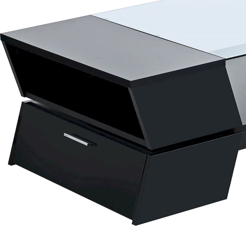 Geometric Style Cocktail Table with Great Storage Capacity