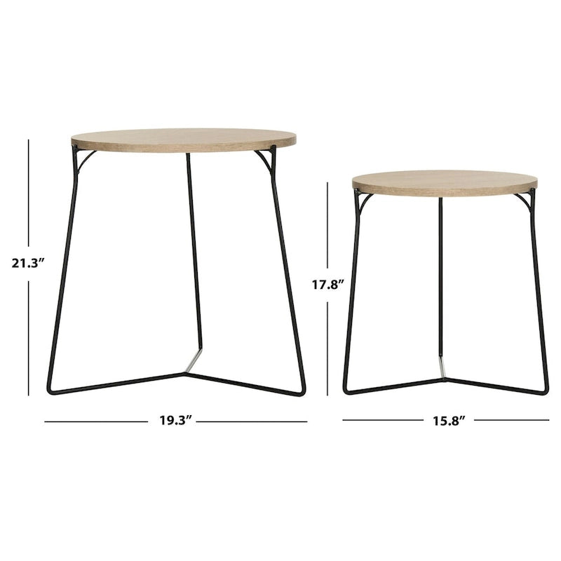 Mid-Century Stacking End Table - 19Wx19Dx21H