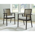 Signature Design by Ashley Galliden Black/Gray Dining Arm Chair - 22.13W x 22.38D x 35.13H