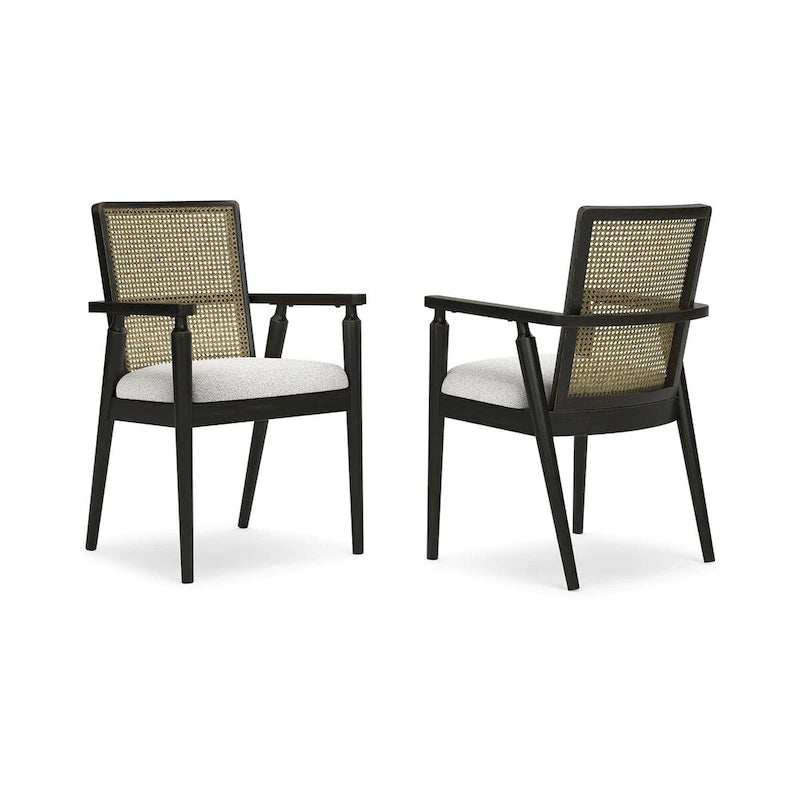 Black/Gray Dining Arm Chair - 22.13W x 22.38D x 35.13H