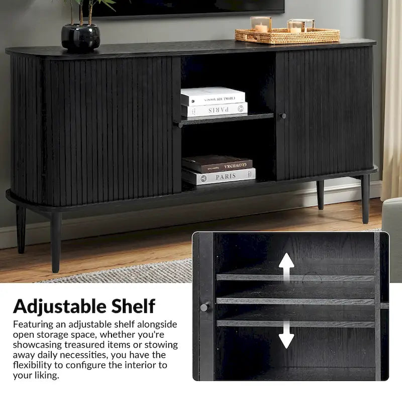 Modern 63" Sideboard with Adjustable Shelf