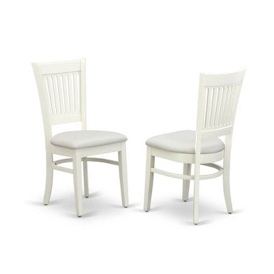 HomeStock Linen White 3 Piece Round Dining Set Modern