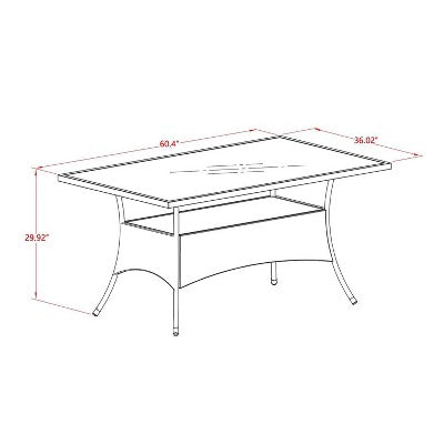 HomeStock 5-Piece Natural Oak Finish Solid Wood Top Dining table with 4-Chairs
