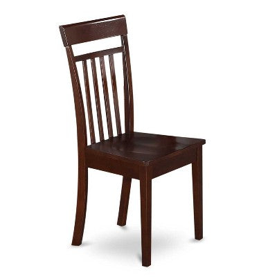 HomeStock 5-Piece Rectangle Mahogany Finish Solid Wood Top Dining Table with 4-Chairs