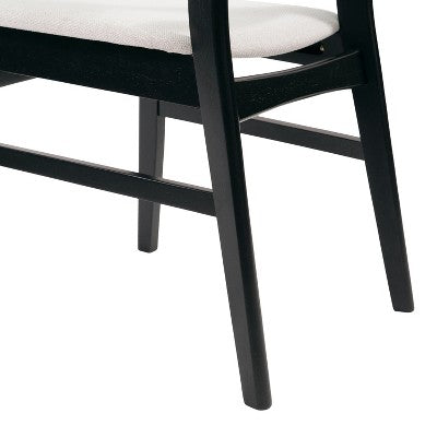 Christopher Knight Home Jinna Mid-Century Modern 5 Piece Rubberwood Dining Set with Upholstered Chairs