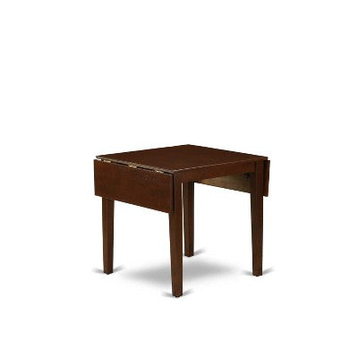 5-Piece Mahogany Finish Solid Wood Top Rectangular Upholstered Dining Room Set (Seats-4)