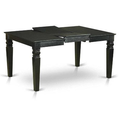 HomeStock Kitchen Dining Table Set Rectangle Table 6 Chairs Black Dark Gray