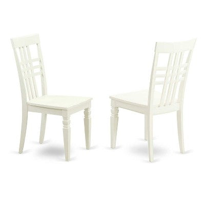 HomeStock 3-Pc Linen White Finish Solid Wood Top with Dropleaf Dining Table Set