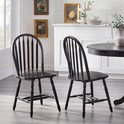 Buylateral 7pc Lancaster Farmhouse Solid Wood Extendable Dining Table Set