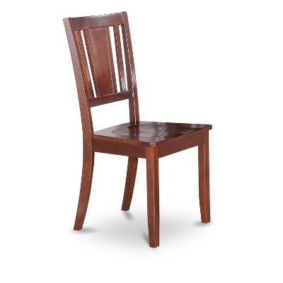 HomeStock 3-Piece Mahogany Finish Solid Wood Top Dining Table Set