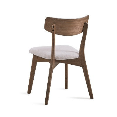 GDFStudio Megann Mid-Century Modern Wood Fabric Upholstered 5 Piece Dining Set