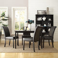 Salido Dining Set - 5-Piece - Black Vinyl - iNSPIRE Q