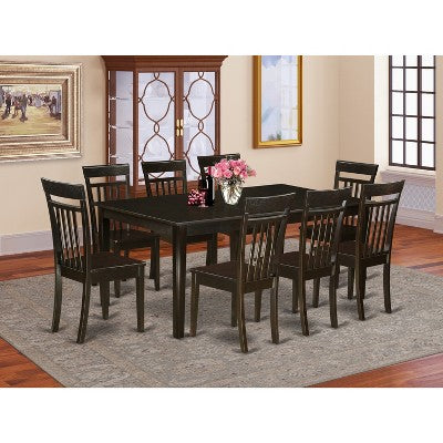 HomeStock Henley Rectangle Dining Table Set Cappuccino