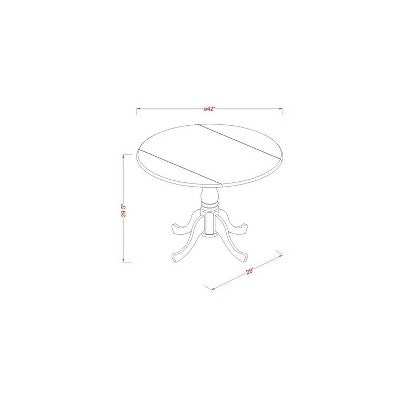 3-Piece Linen White Finish Solid Wood Top - Dining Room Set - Seats 4