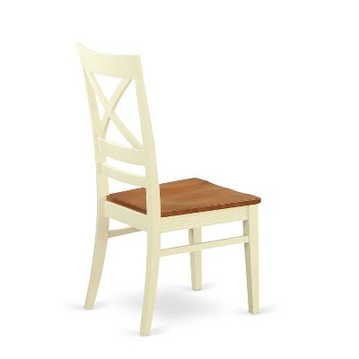 HomeStock 6-Piece Rectangle Buttermilk and Cherry Finish Solid Wood Top dining Table with 1-Bench and 4-Chairs