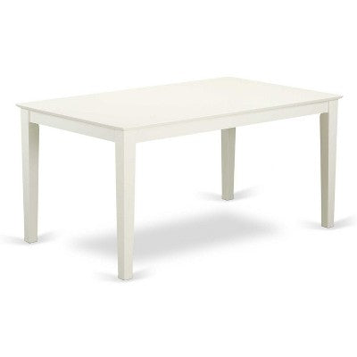 HomeStock 5-Piece Rectangle Linen White Finish Solid Wood Top Dining Table with 2 Benches, 2 Chairs