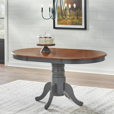 Buylateral 7pc Lancaster Farmhouse Solid Wood Extendable Dining Table Set