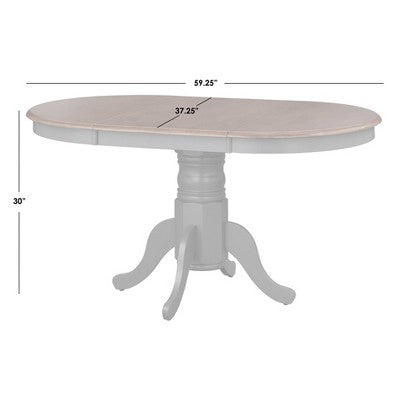 Buylateral 7pc Lancaster Farmhouse Solid Wood Extendable Dining Table Set
