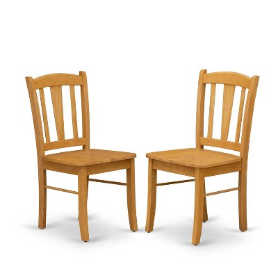 HomeStock 5-Pc Natural Oak Finish Solid Wood Top - Dining Room Set - Seats 4