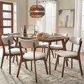 Lifestorey Cari 7Pc Mid Century Modern Dining Set