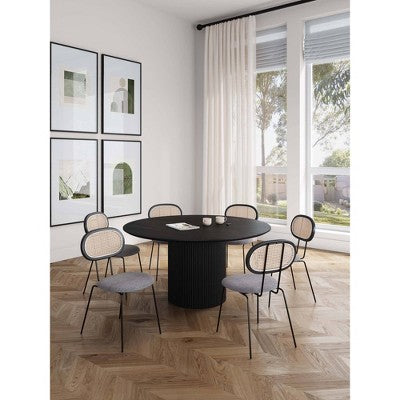 Manhattan Comfort 7pc 59.05 Hathaway and Jardin Round Dining Set