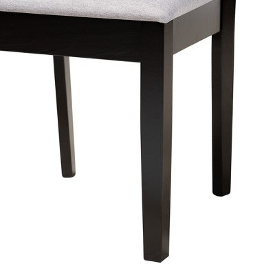 Baxton Studio Karel Modern Fabric and Wood Dining Set