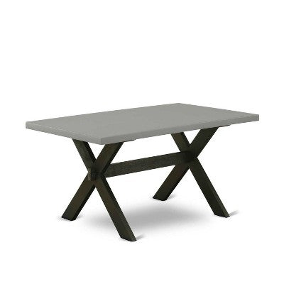 HomeStock 7-Piece Natural Oak Finish Solid Wood Top Dining Table with 6-Parson Chairs