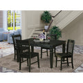 HomeStock Belmont Dining Room Set -Kitchen Table And Dining Chairs, Black