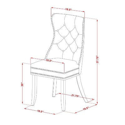 HomeStock Kitchen Dining Table Set Rectangle Table 6 Chairs Black Dark Gray